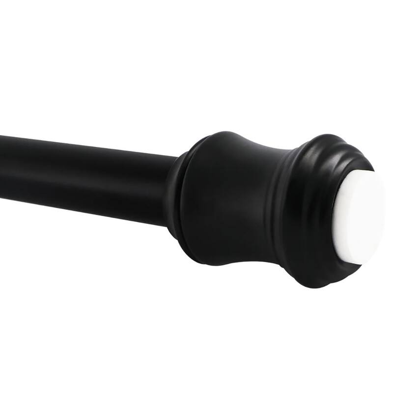 42"72" Matte Black Shower Curtain Tension Rod Rust Resistant NonSlip 42" 72" inches On